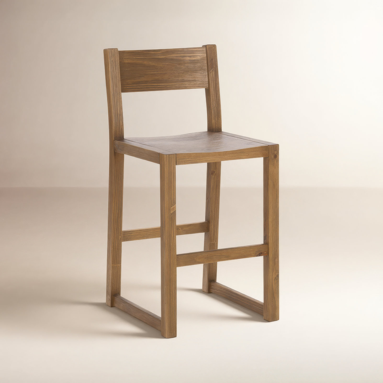 Modica Bar Stool, Counter Stool (24" Seat Height), Honey Brown