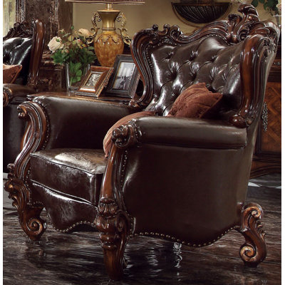Faux Leather Armchair