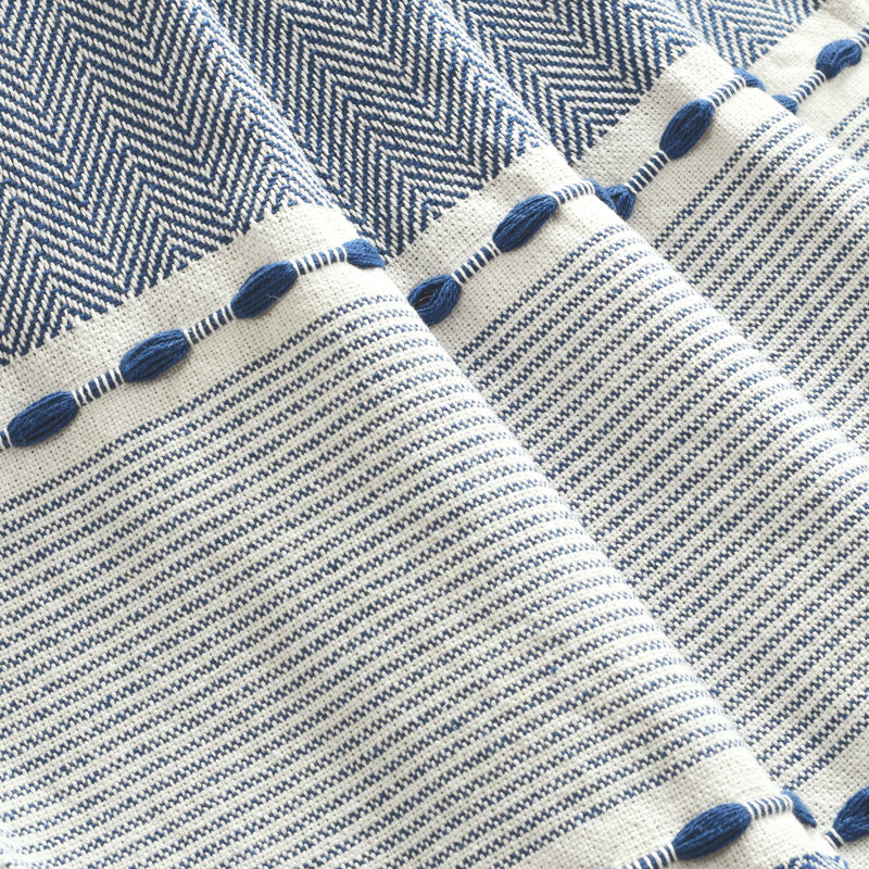 Jeté en coton , Bleu marine