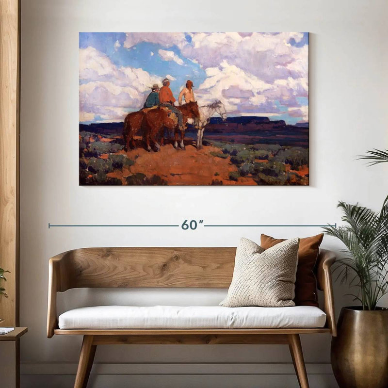 Lelar Navajo Riders, H 32 po x l 48 po