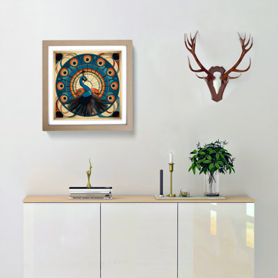 Peacock Constructivism No.5 - Framed Print