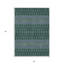 Tapis tribal lavable intérieur / extérieur vert 3 pi x 5 pi bleu