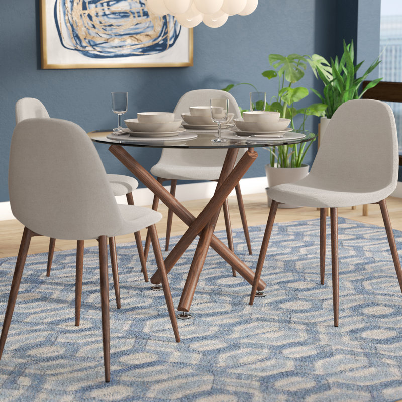 Ensemble de salle à manger pour 4 personnes Benafield, Beige, Brun
