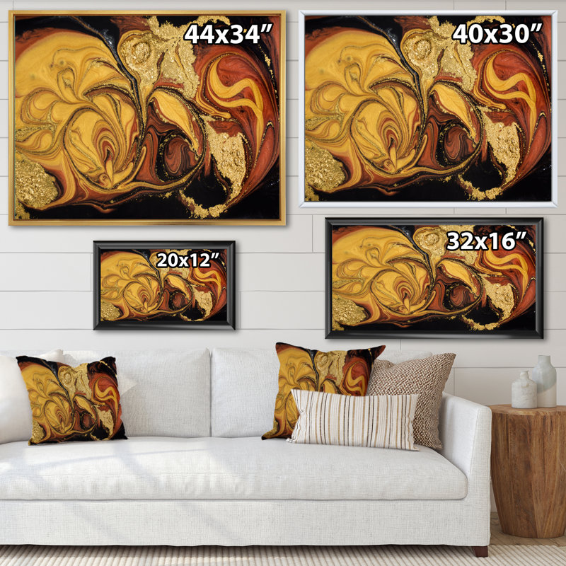 «Orange Orange», impression sur toile, Toile à cadre flottant noir, H 12 po x l 20 po