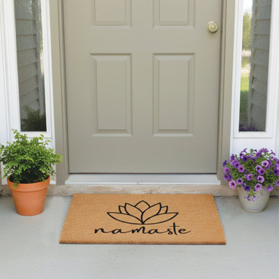 Namaste Lotus Doormat, 24" x 36"