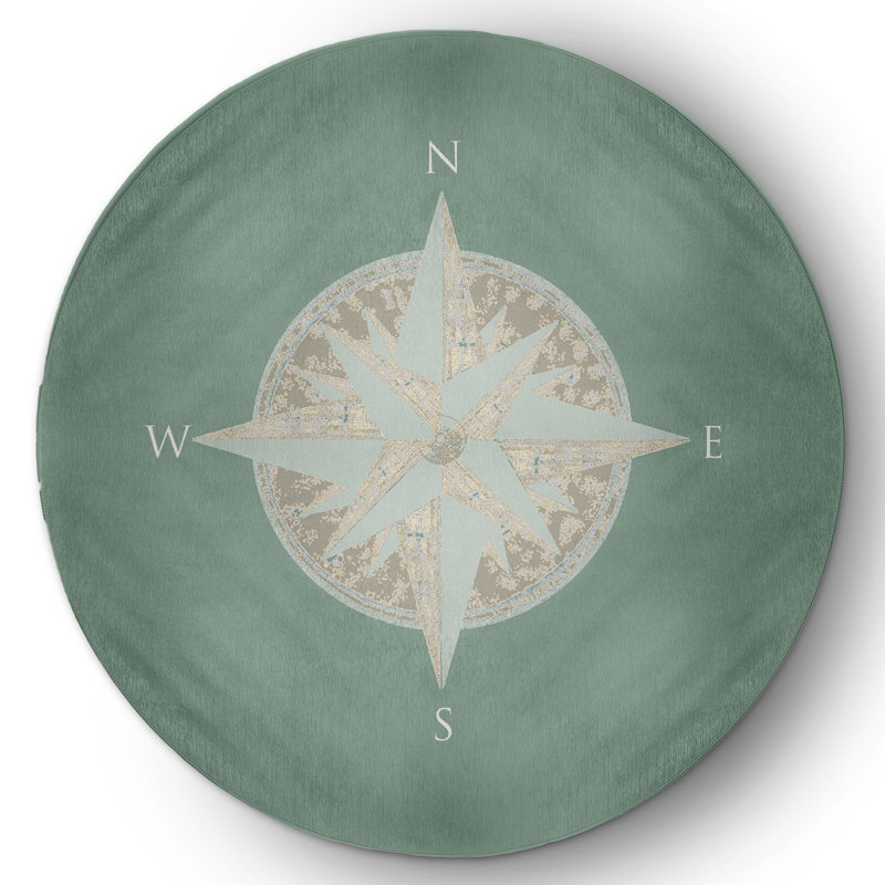 Loukianos Chenille Indoor / Outdoor Rug, Round 5'