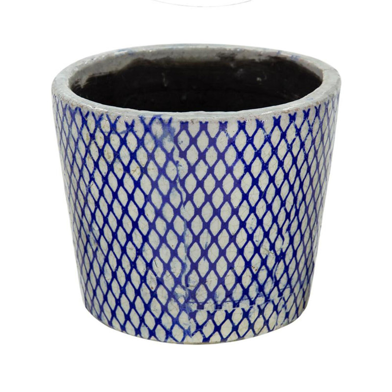 Charlotte Distressed Blue Terracotta Planter Set