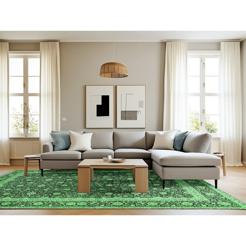 Maesynn Washable Oriental Indoor Rug, Rectangle 8' x 12'