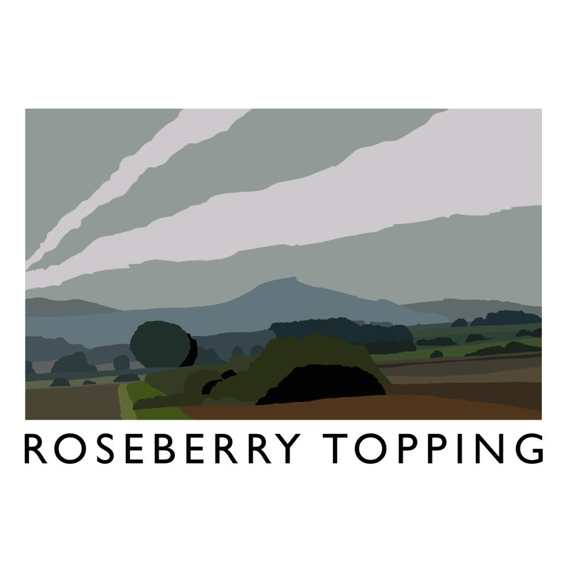 'Roseberry Topping 3' by Richard O'Neil - Print, No Frame, 30 cm H x 40 cm W x 1 cm D