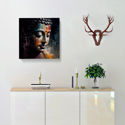 Buddha Palette Knife Painting - No Frame Print