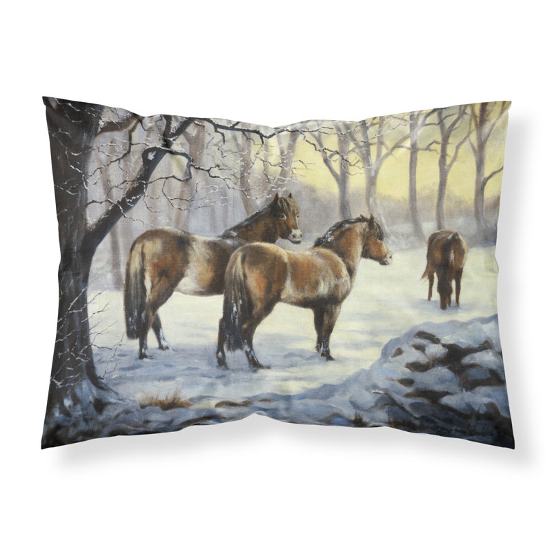 Taie d’oreiller à neige à cheval