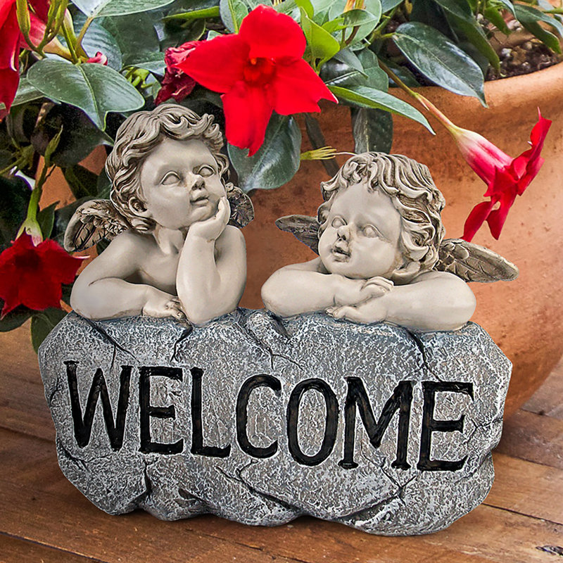 Raphael's Cherub Twins Garden Sign