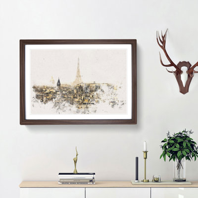 Misty Eiffel Tower in Paris France - Picture Frame Graphic Art Print