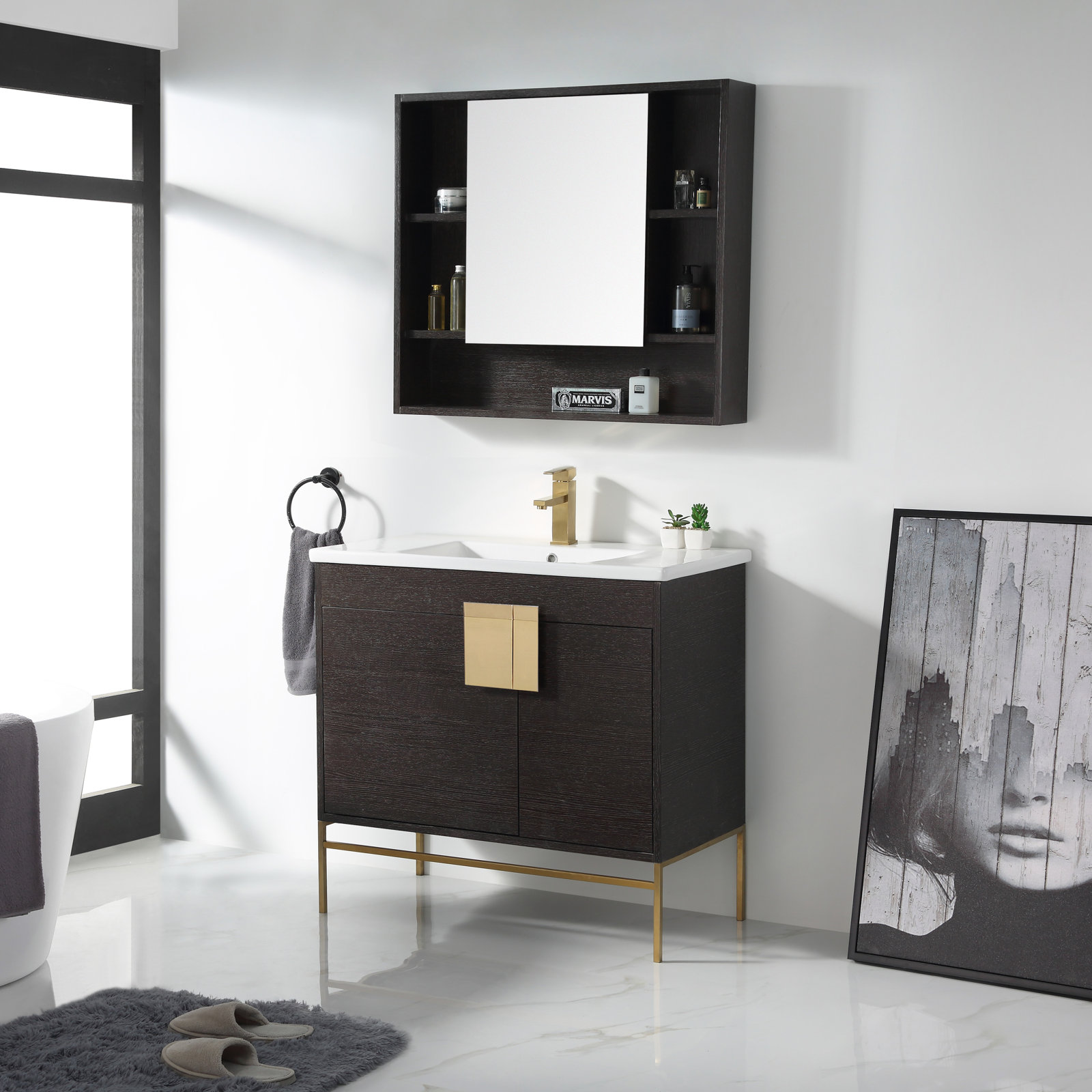 Maisie Surface Medicine Cabinet, Black