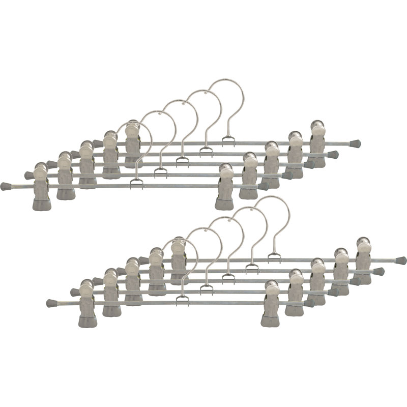 Metal Non-Slip Standard Hanger, Silver
