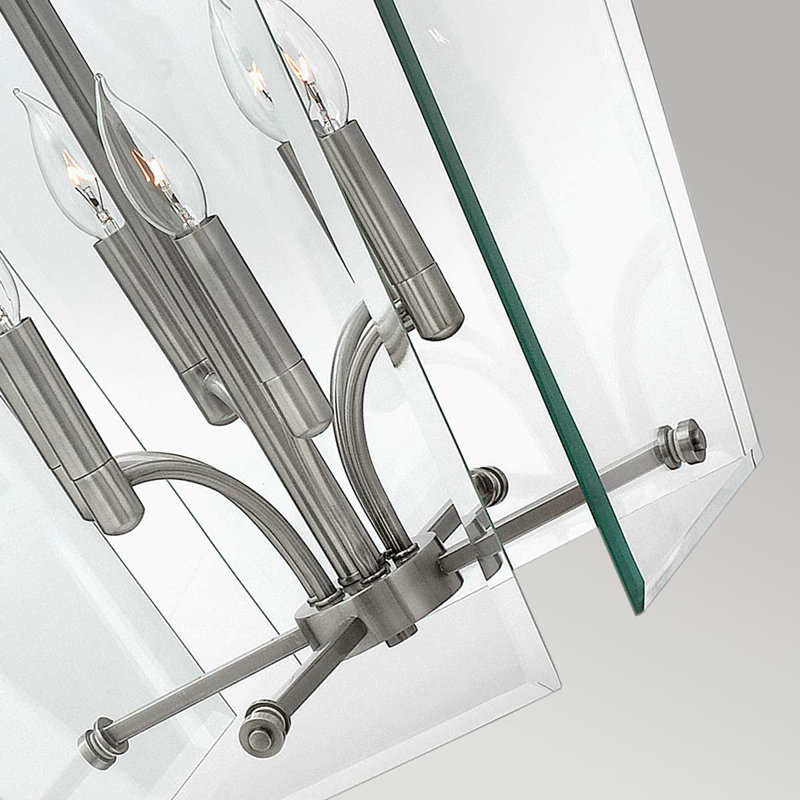 Bartons Bluff 6 - Light Polished Antique Nickel Lantern Pendant