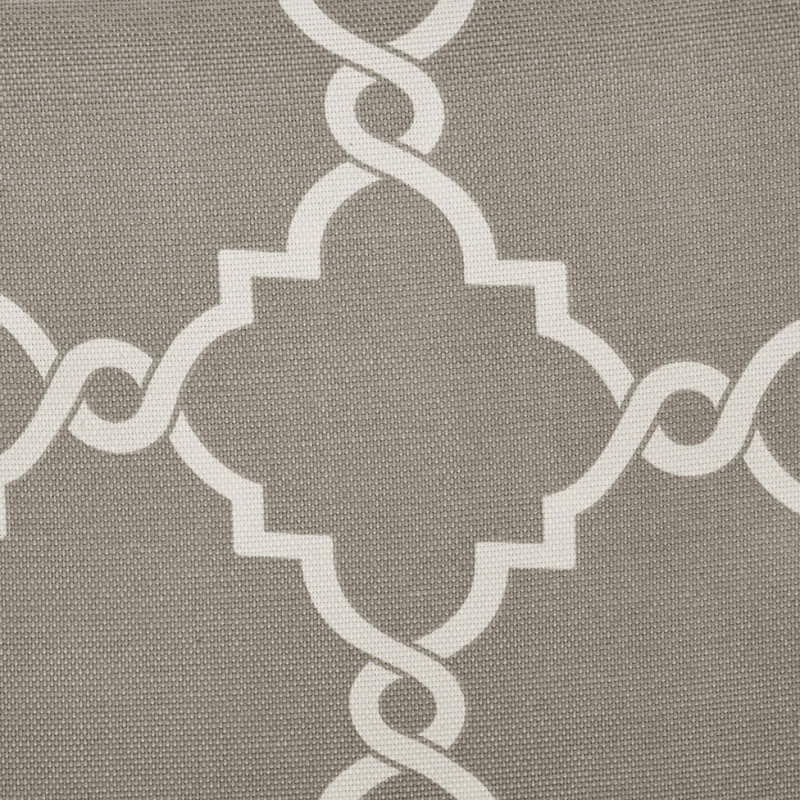 Panneau de rideau à œillets Frwork, Gris / Blanc, L 50,05 po x L 63,05 po