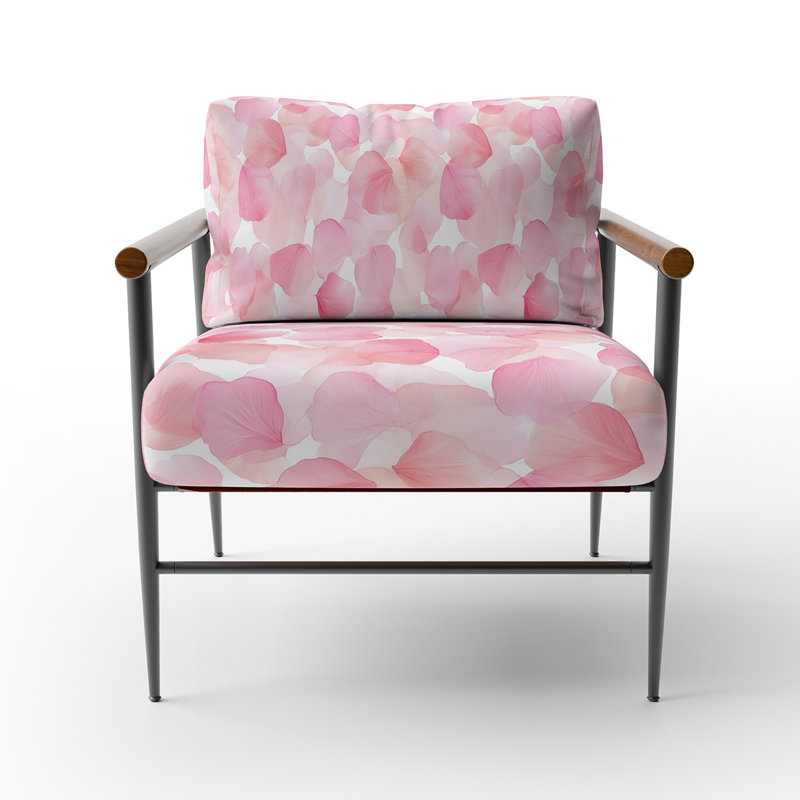 Chaise rembourrée Teens, Bras ronds bruns