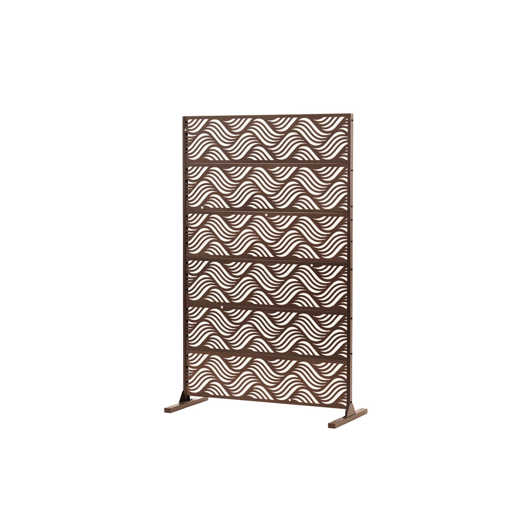 Patio Outdoor Privacy Screen 6 - Panel Freestanding, Decorative Room Divider EASCOM