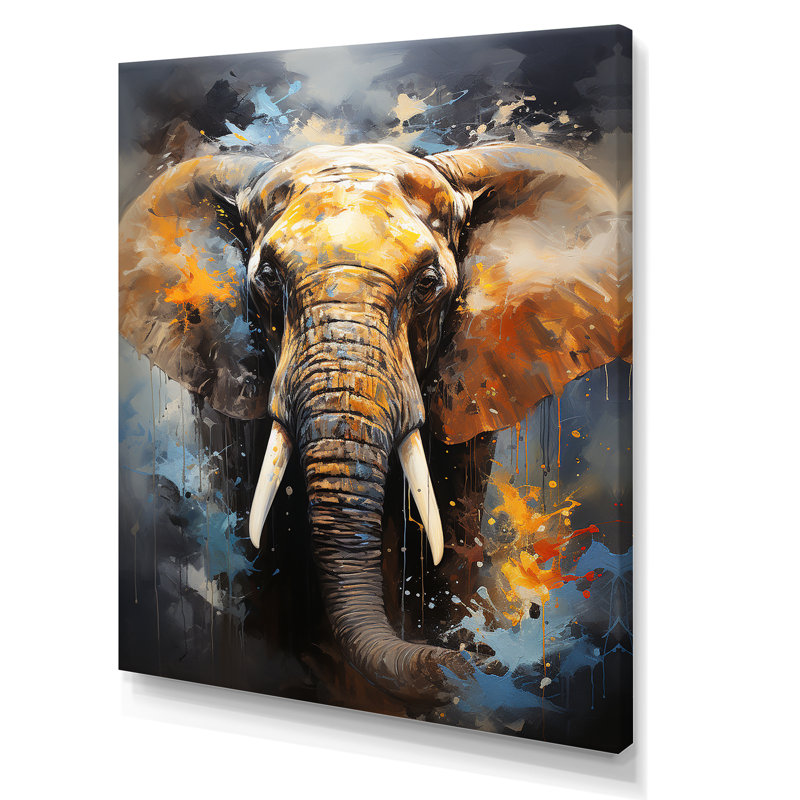 «Elephant Dreams In Colors on», reproduction sur toile, H 20 po x l 12 po x P 1 po, Toile tendue