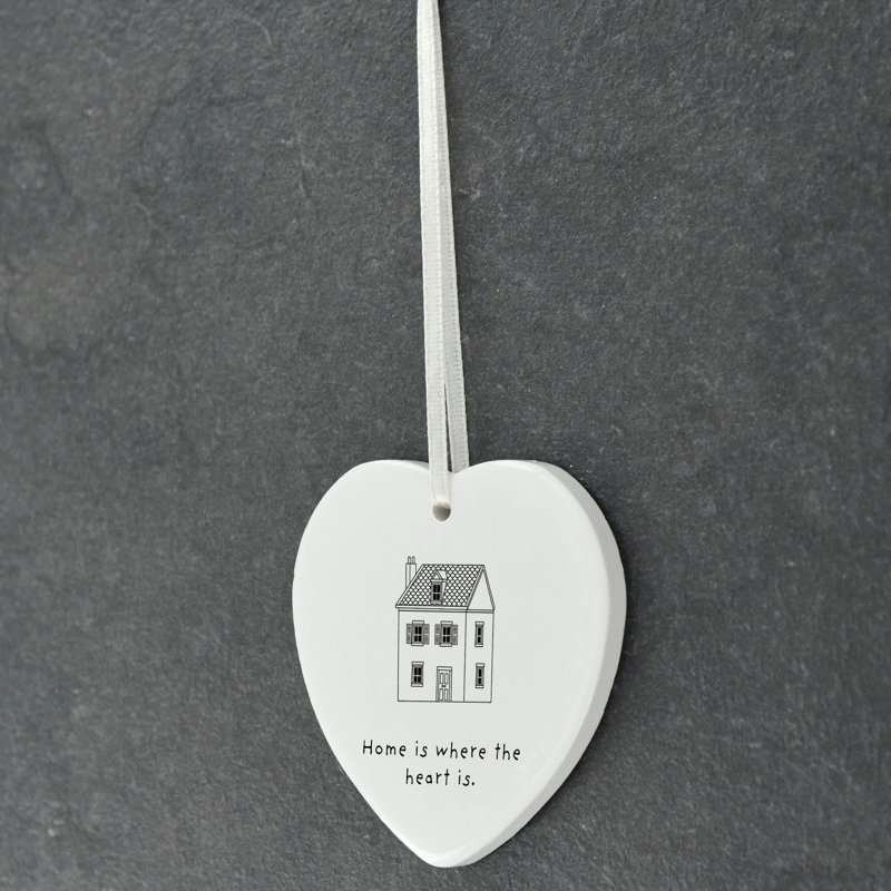 Home Is Where The Heart Is Heart Shaped Ceramic Ornament