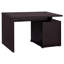 Bureau réversible à 2 tiroirs Cappuccino-941570334