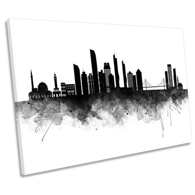 Izmir City Skyline - Wrapped Canvas Print