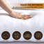 Lot de 2 oreillers de luxe moelleux pour hôtel, format Queen, neufs. Garnissage en fibres creuses 3D pour un confort ultra-doux. Housse en nid d'abeille.-769102437