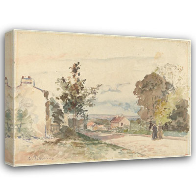 «The Road from Versailles to Louveciennes» par Camille Pissarro - Art mural sur toile tendue avec châssis