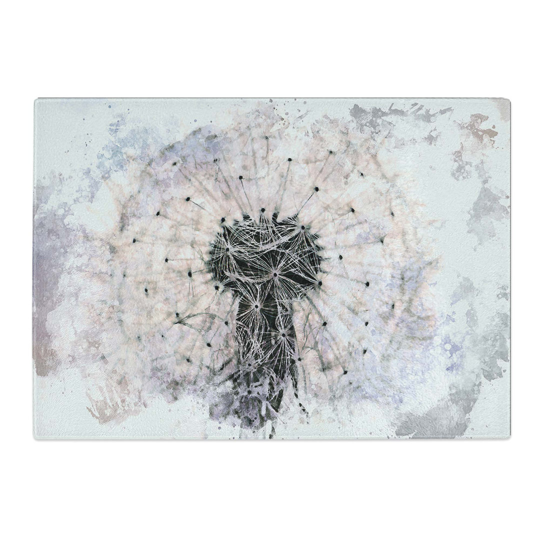 Tempered Glass a Dandelion Flower Chopping Board