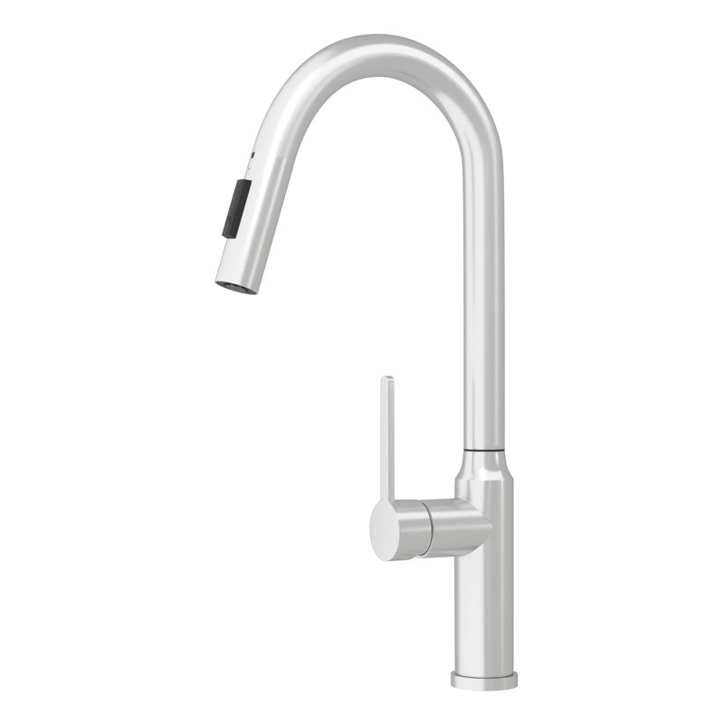 Robinet rétractable de cuisine 19,02 po - Nickel brossé et nickel rétractable fiable, performance durable, Nickel brossé