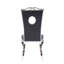 Ensemble de 2 chaises de salle à manger en acier inoxydable et en cuir synthétique Cyren