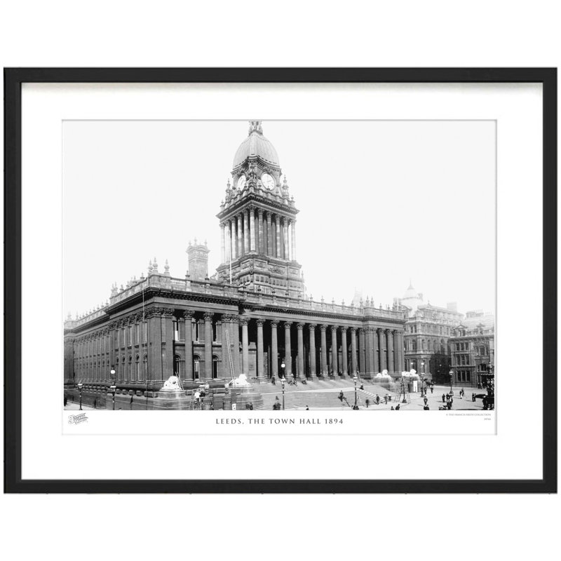 Leeds, The Town Hall 1894 - Single Picture Frame Print, 60cm H x 80cm W x 2.3cm D
