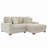 Stephania 2 - Piece Upholstered White Faux Rabbit Fur Flannel Modular Sectional Sofa with Armrests & Throw Pillows-109423039