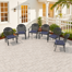 Stacking Patio Dining Armchair with Cushion