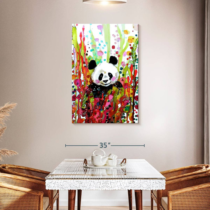 Brampt Floral Panda, 45" H x 30" W