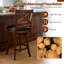 Ensemble de 2 tabourets de bar pivotants 25 "avec dossier et siège revêtu de similicuir 25"-1158174180-1158174183