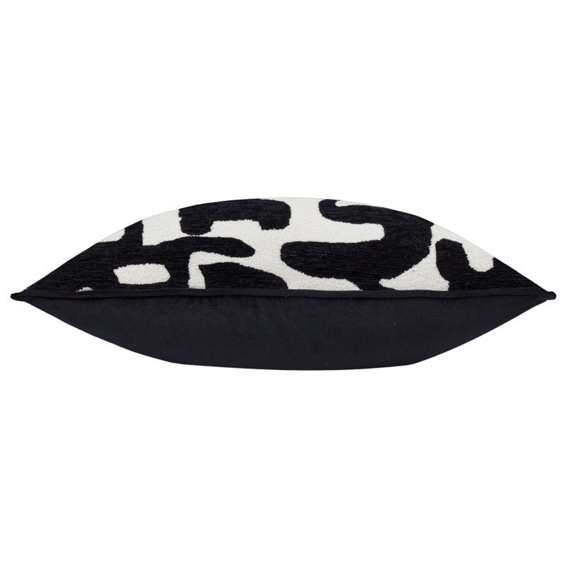 Caval Cushion Cover Abstract Square Cushion Cover, Black/White