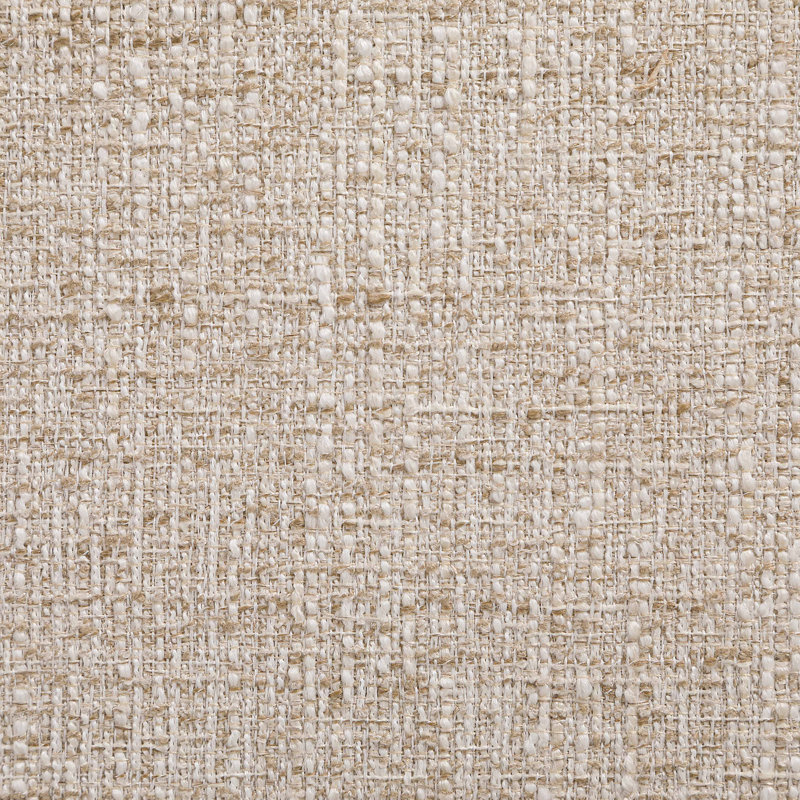 Chaise rembourrée en tissu texturé Lorello, Beige, Noyer