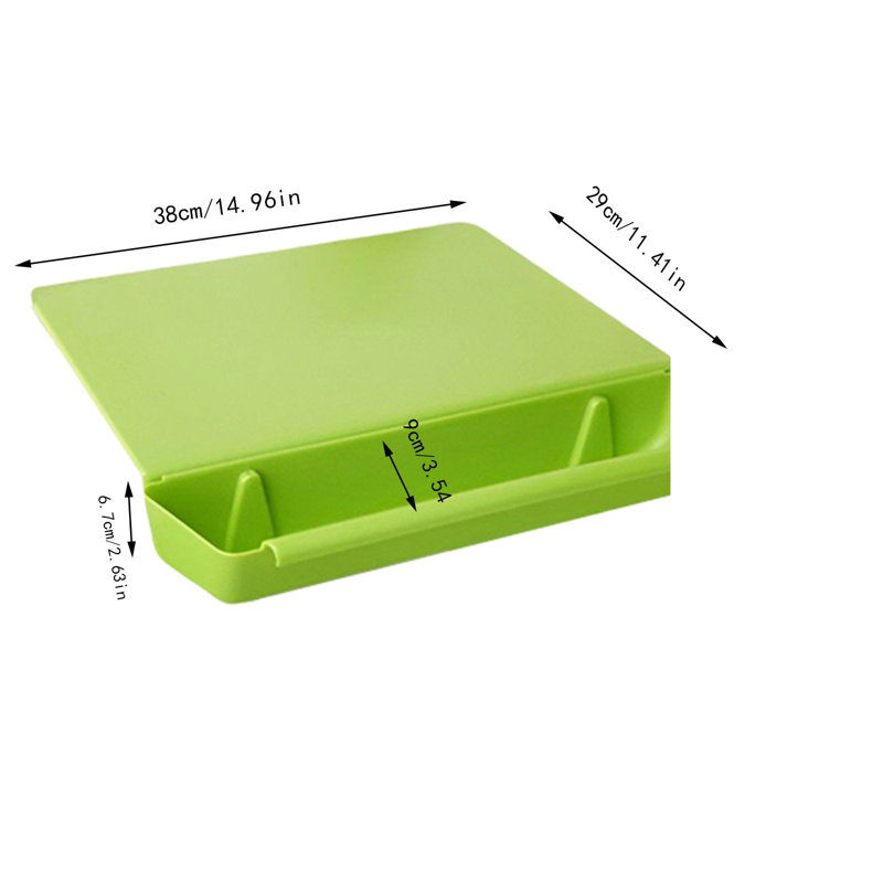 tout-en-1 pliable avec panier de rangement Planche à découper deux en un, Green