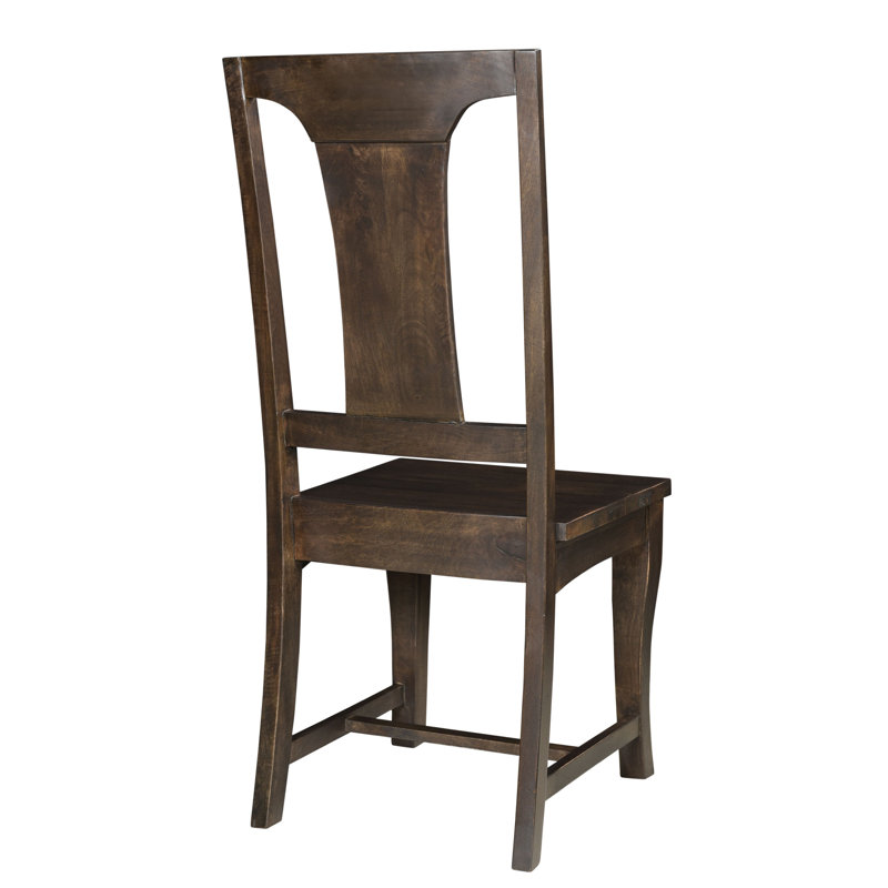 Toulon Solid Wood Slat Back Side Chair in Vintage Brown, Vintage Brown, Vintage Brown