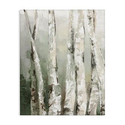 Toile Birch Green Forest, design par Luna Mavis