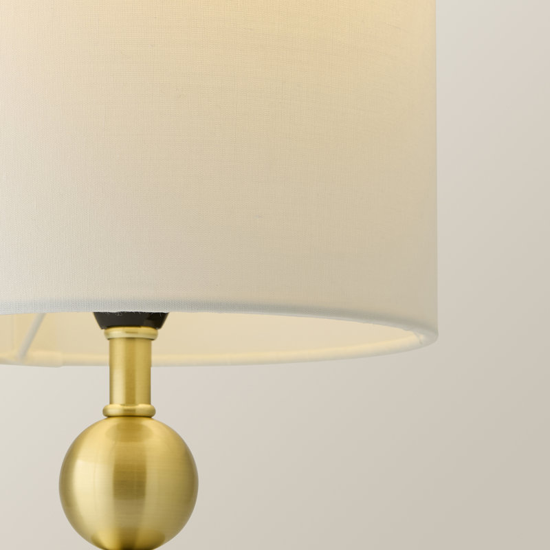 Renado Metal Table Lamp, White, Gold
