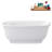 59" Streamline Soaking Glossy White Freestanding Tub and Tray With Internal Drain-101412701