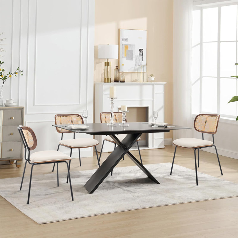 Basilina Upholstered Dining Chair, Beige