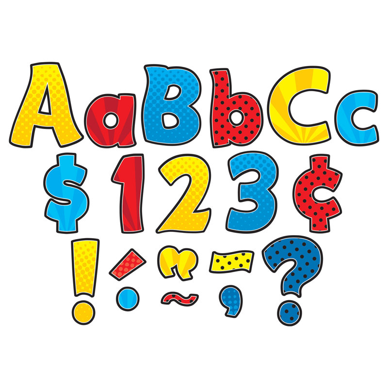 Ensemble de lettres superhéros 4 po Funtastic