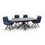 Avelie Extendable Metal Base Dining Table-1722950040