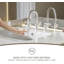 Robinet de lavabo de salle de bain extractible en nickel brossé rétractable 8 po - 3 trous, douchette escamotable en métal, conduites d'alimentation en eau, 2 poignées pour lavabo à 3 trous-120713459