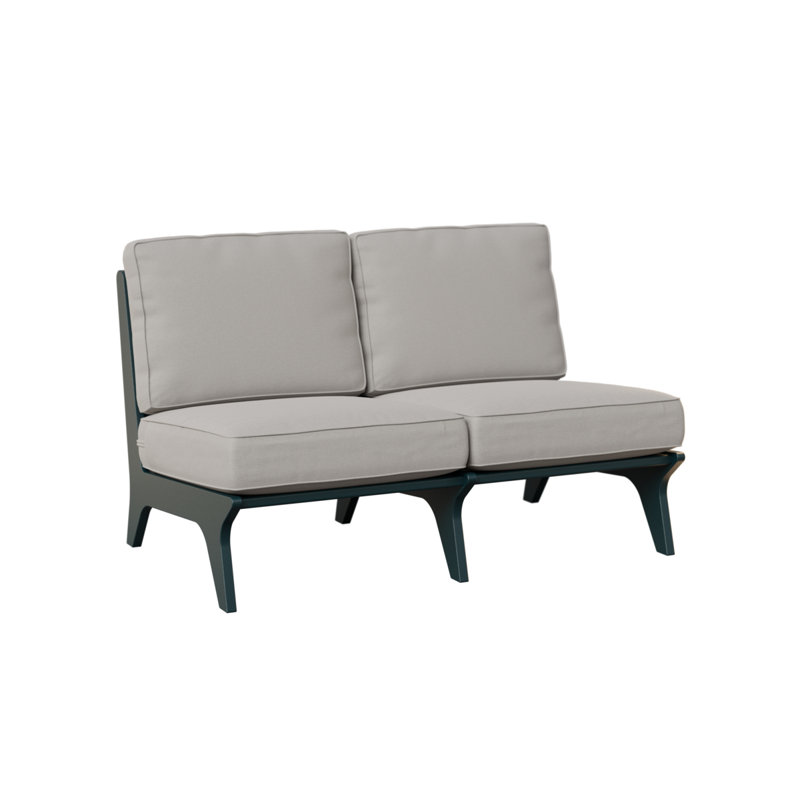 Hartley Outdoor 2 - Seat Loveseat, Rumba Smoke, Red