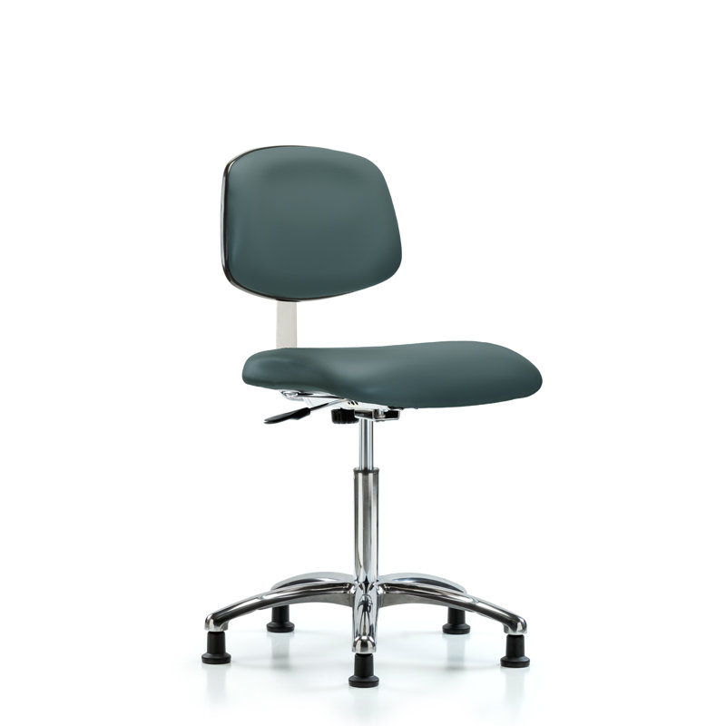 Chaise de travail Chloe, Bleu Colonial, Patins